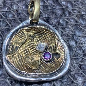 Waxing Poetic Waxy Assemblages heart pendent retired rare